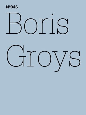 cover image of Boris Groys